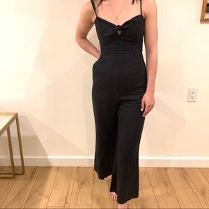 Black tie jumpsuit